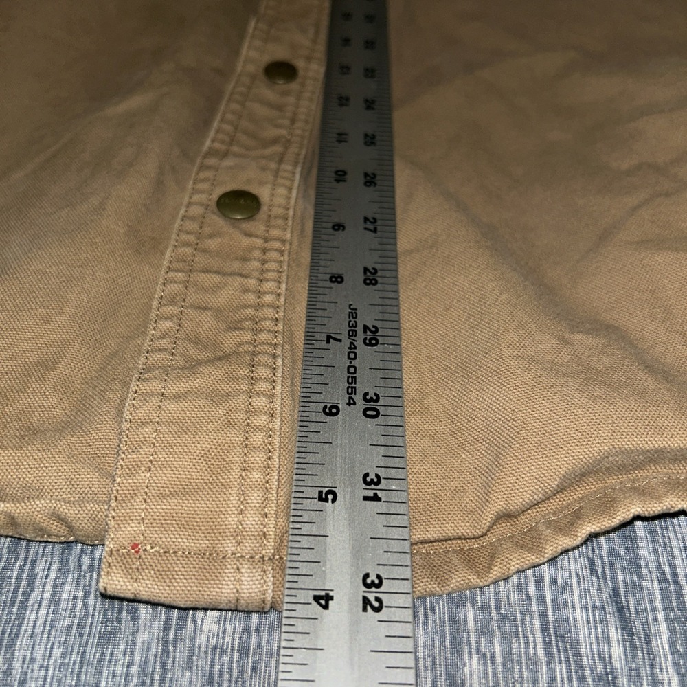 Carhartt Rugged Flex Shirt Jacket Men's XL Tan Canvas Exterior / Flannel Lining - Picture 10 of 10